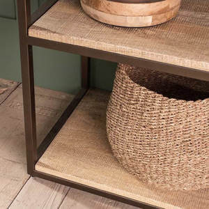 Nkuku Marjori Wide Mango wood & Iron Wide Shelves